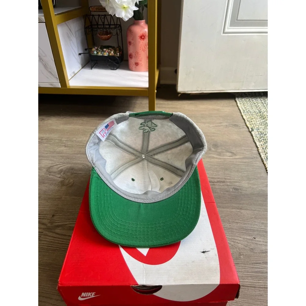 Vintage Ohio University Bobcats SnapBack Hat Grey Made In USA Wool Inside